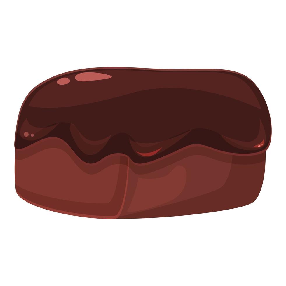 Dark cocoa dessert icon cartoon vector. Chocolate candy vector