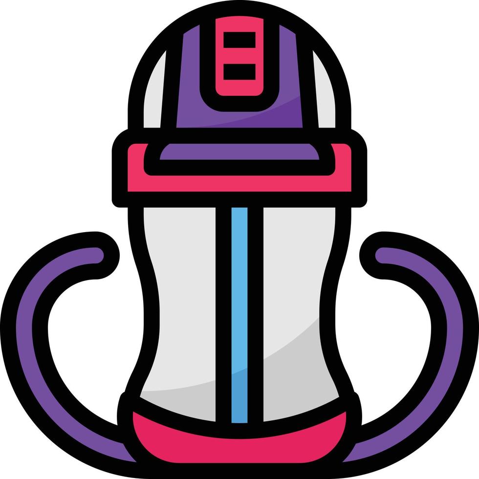 botella de agua bebida accesorios para bebés - icono de contorno lleno vector