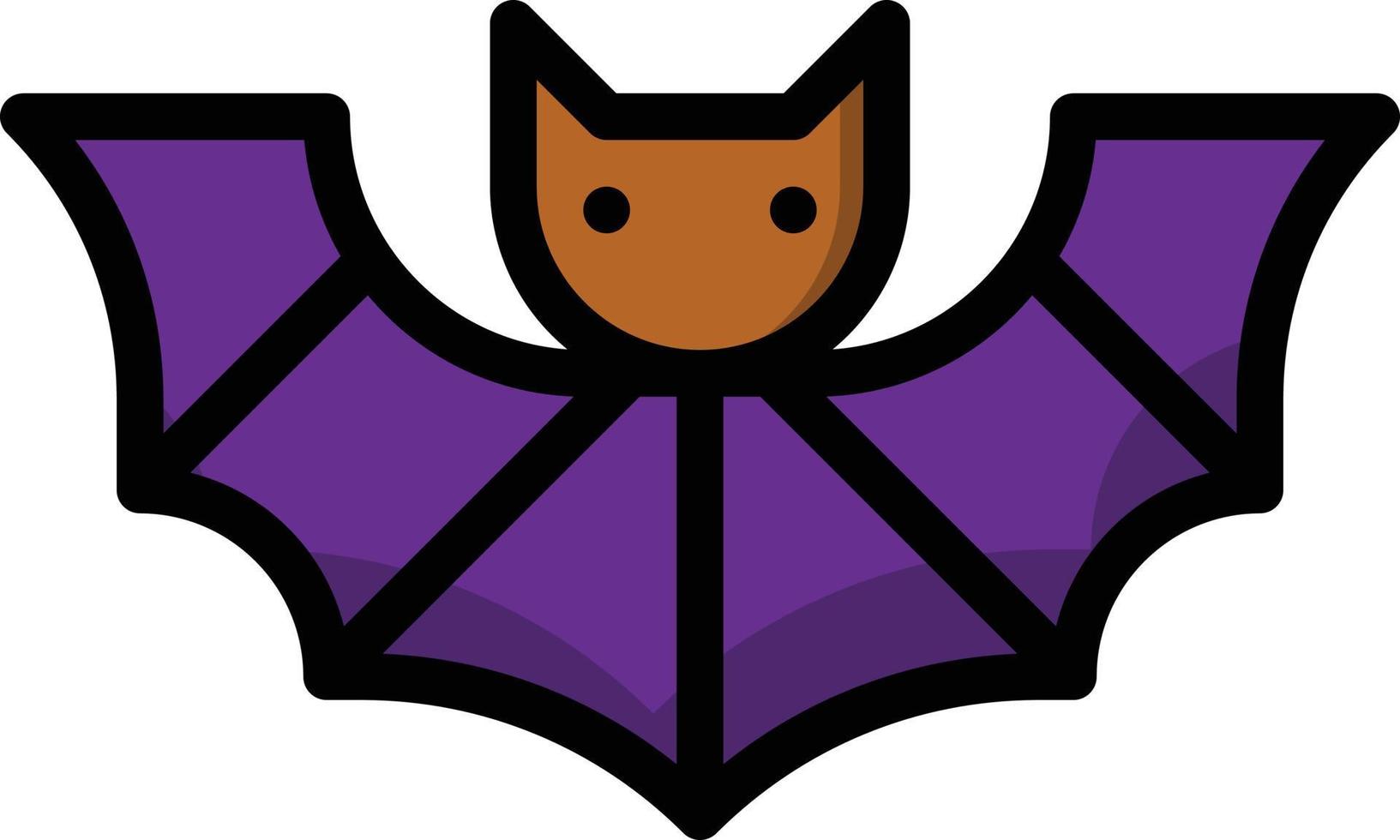 bat vampire dracula animal halloween - filled outline icon vector