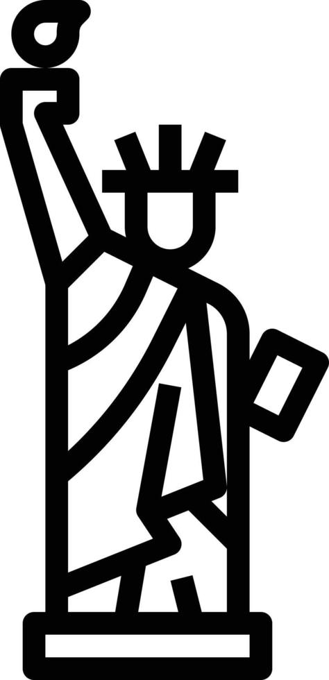 stutue of liberty newyork usa landmark liberty - outline icon vector