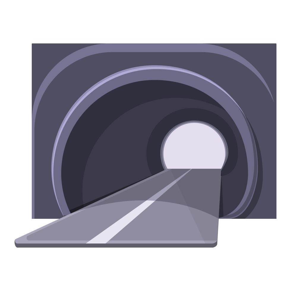 Tunnel entrance icon, cartoon style vector