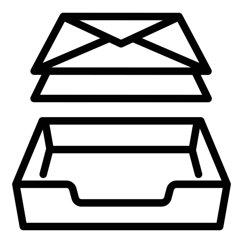 Postman box icon, outline style vector