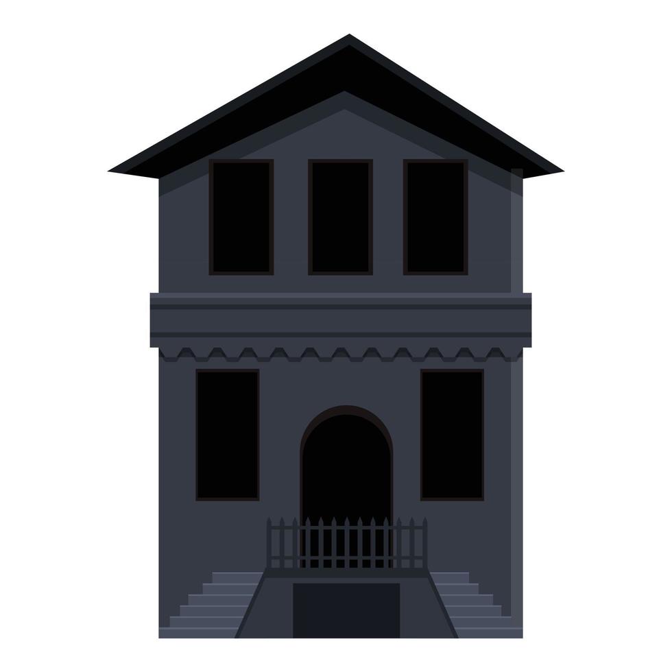 Home creepy icon, cartoon style vector