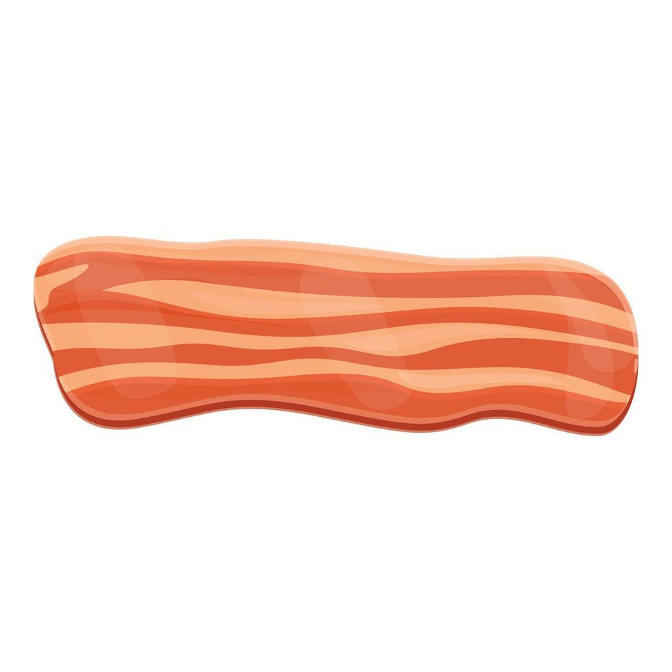 Bacon smoked icon, cartoon style vector