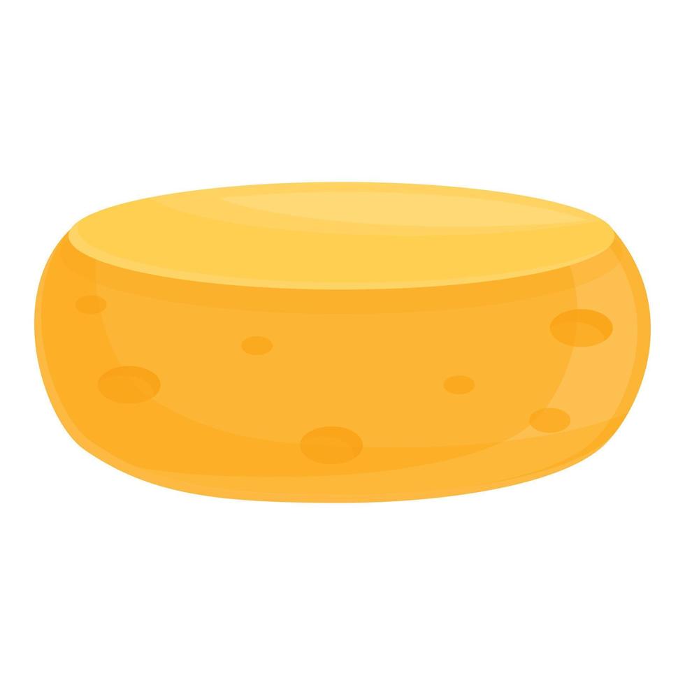 Cheese wheel icon, cartoon style vector