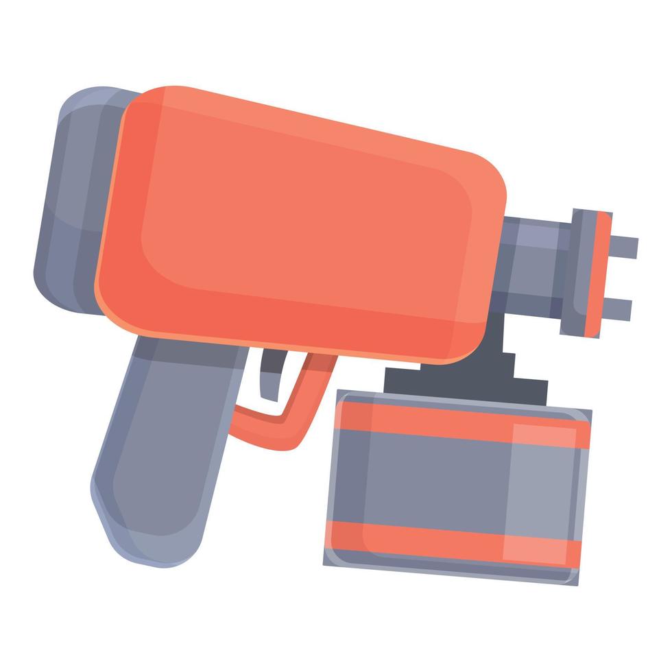 Industry car painter icon cartoon vector. Paint gun vector