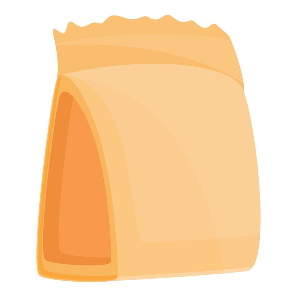 Food carton pack icon, cartoon style vector