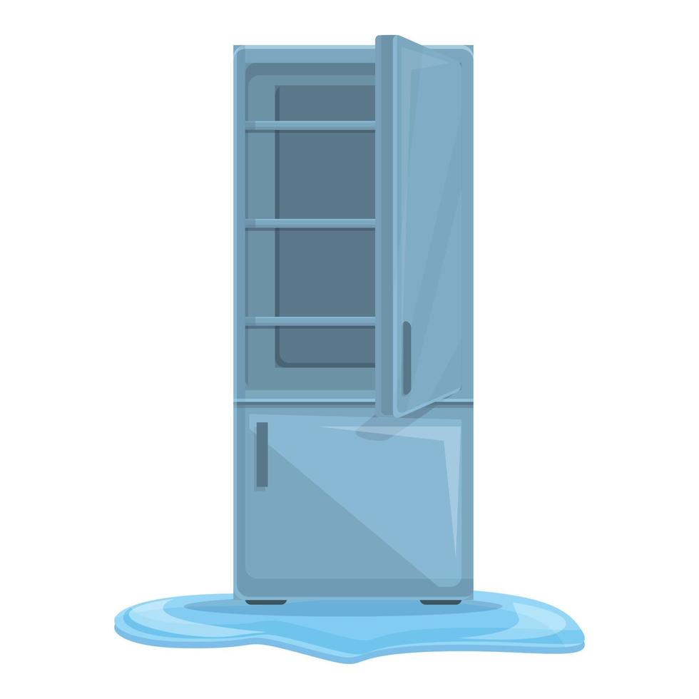 Cooler refrigerator repair icon, cartoon style vector