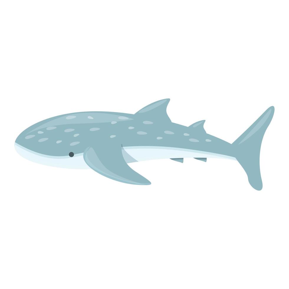 vector de dibujos animados de icono de tiburón ballena bajo el agua. pescado marino