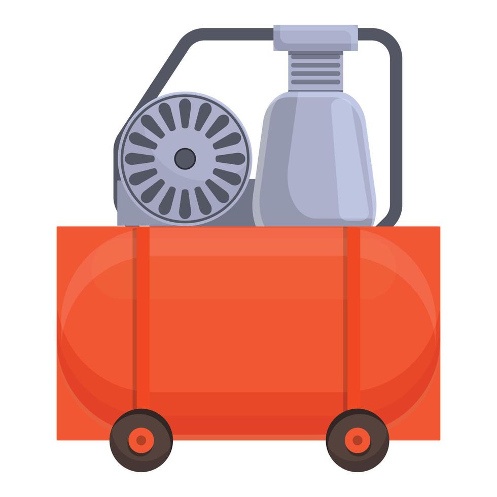 Equipment compressor icon, cartoon style vector