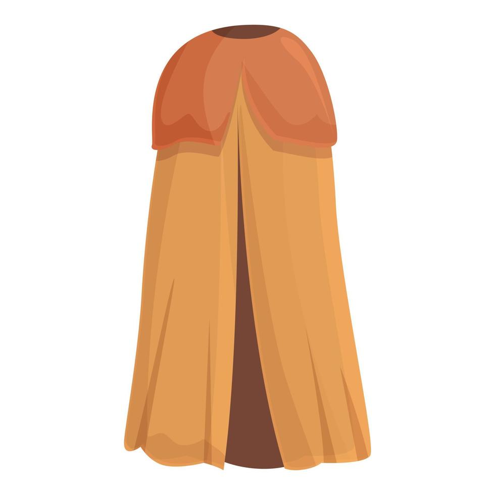 Old cloak icon cartoon vector. Cape hero vector