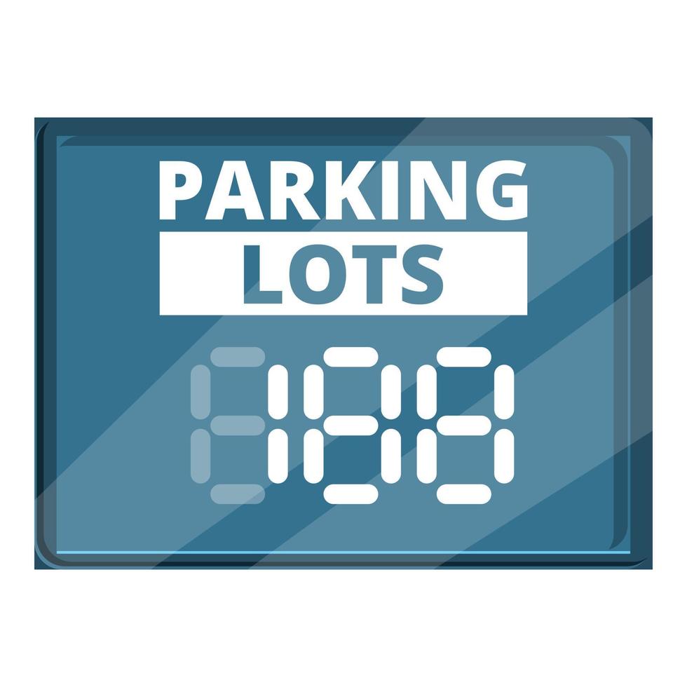 Parking lots icon, cartoon style vector