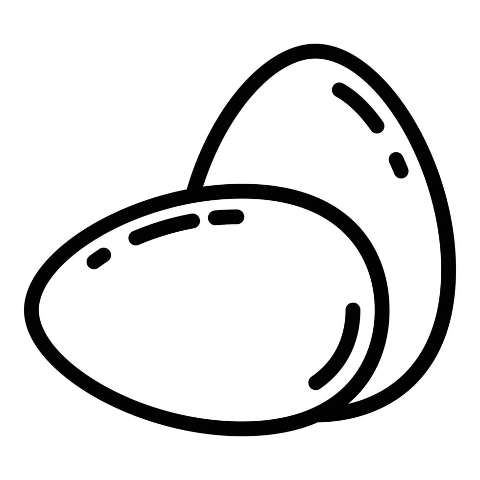 Chicken eggs icon, outline style vector
