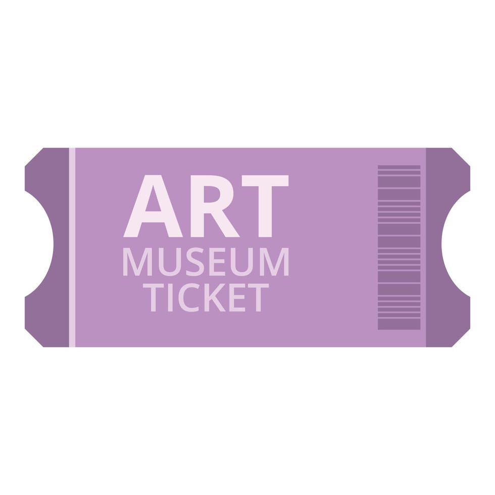 Art museum entry icon cartoon vector. Pass ticket vector