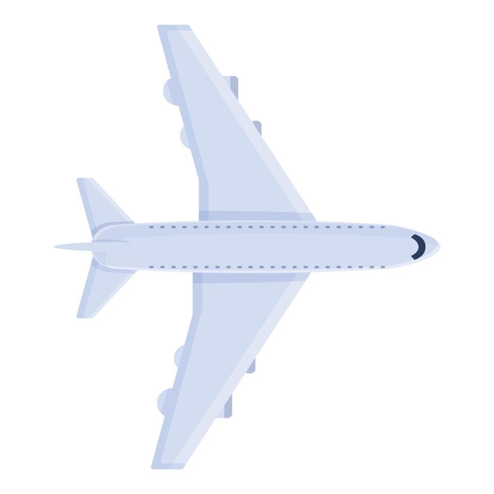 icono de avión, estilo de dibujos animados vector