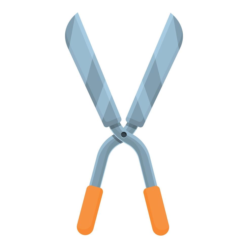 Farm scissors icon cartoon vector. Tree hedge vector