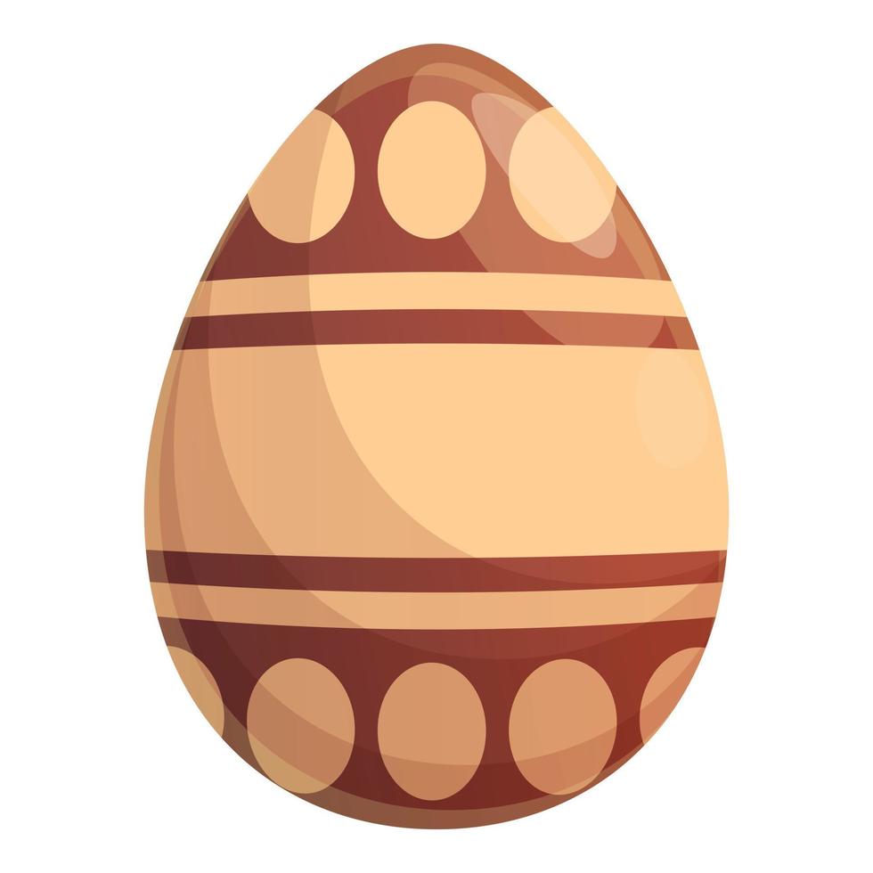 vector de dibujos animados de icono de huevo de chocolate marrón. dulces de pascua