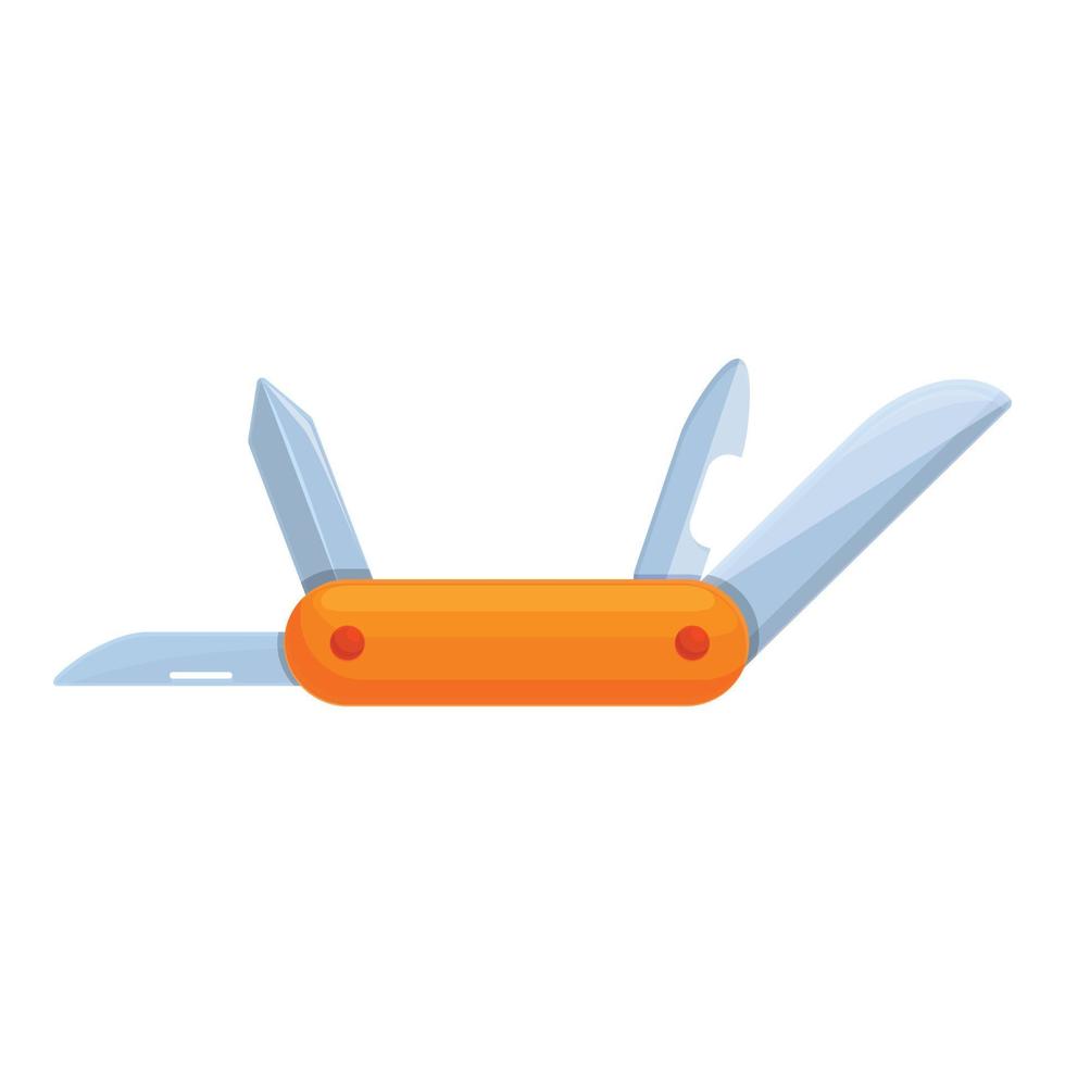 Pocketknife icon, cartoon style vector