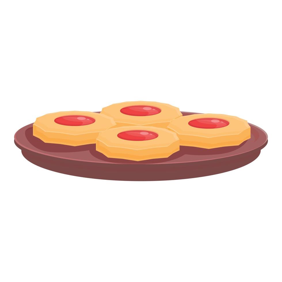 vector de dibujos animados de icono de galleta dulce. pastel de cocina