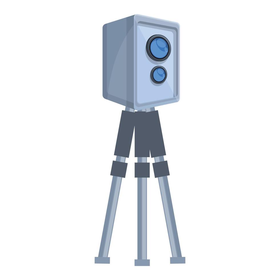 Speed radar equipment icon, cartoon style vector