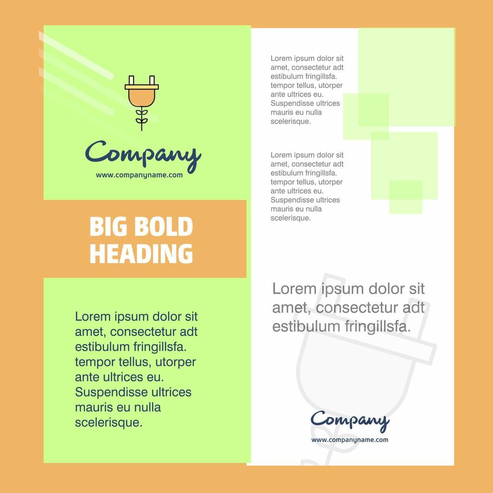 Plough Company Brochure Title Page Design Company profile annual report presentations leaflet Vector Background