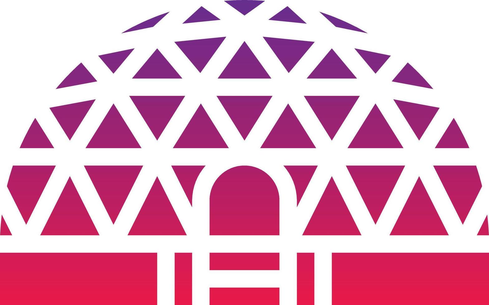 dome sphere space ball building - solid gradient icon vector