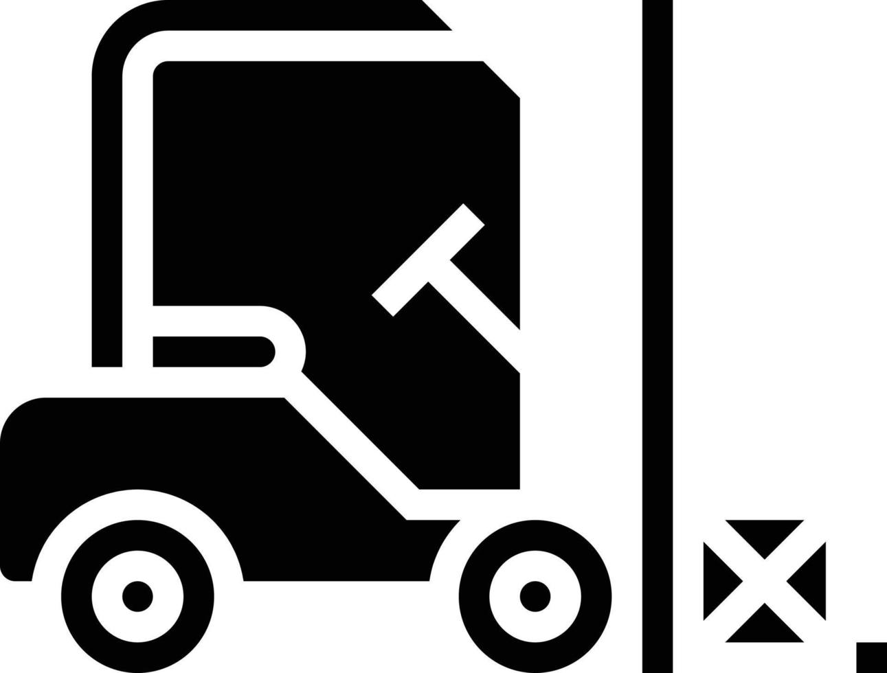 forklift tool buid transport construction - solid icon vector