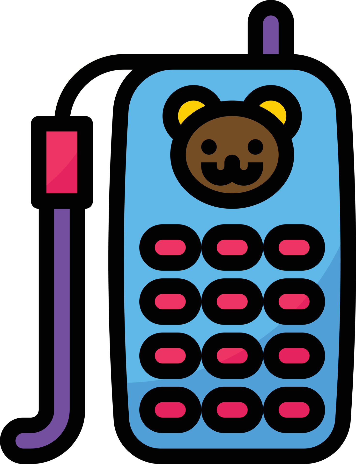 mobile toy phone baby accessories filled outline icon 14357802 Vector