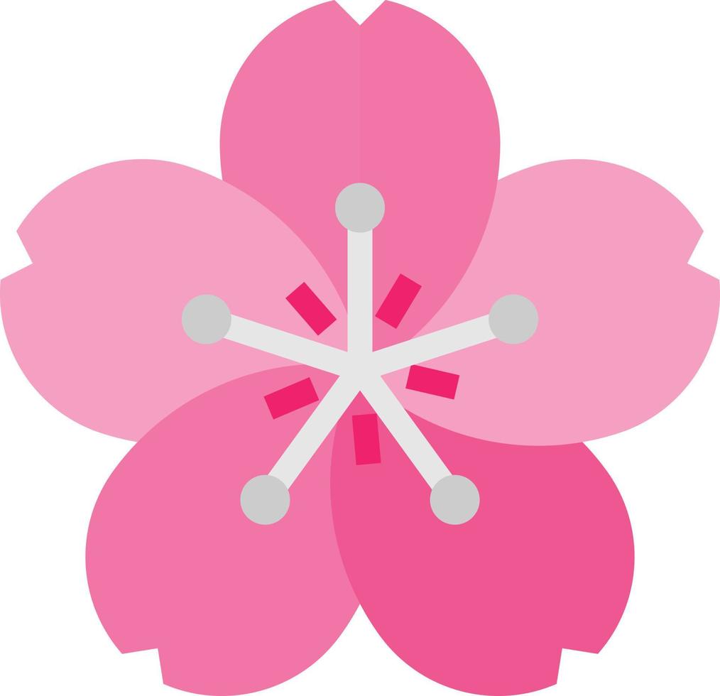 flor de sakura japón japoneses - icono plano vector