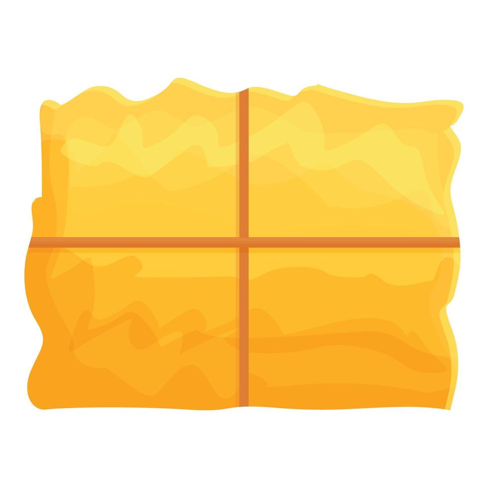 Grass hay bale icon cartoon vector. Farm haystack vector