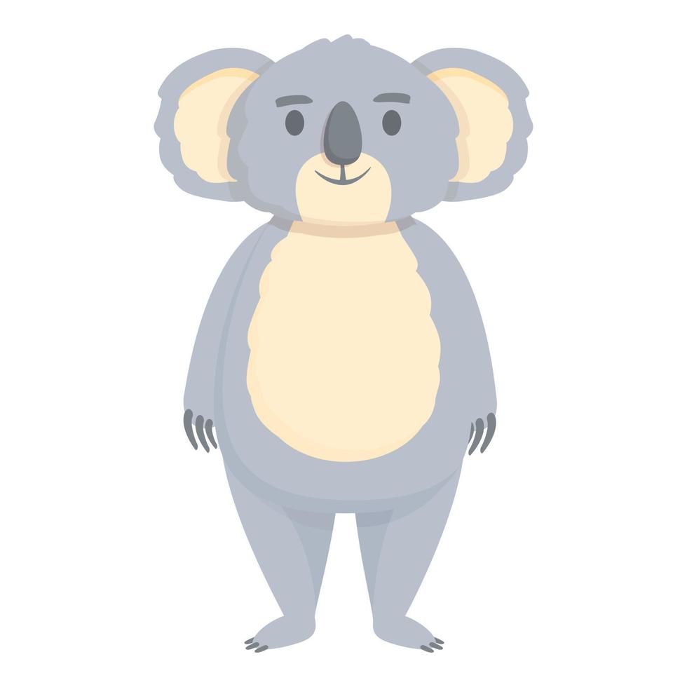 divertido icono de koala vector de dibujos animados. arbol niño