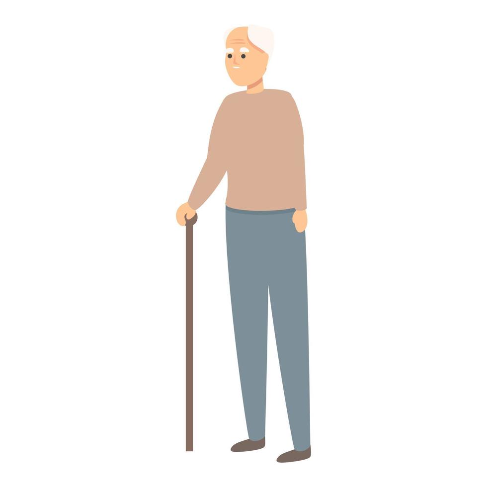 Senior man icon cartoon vector. Old grandfather vector