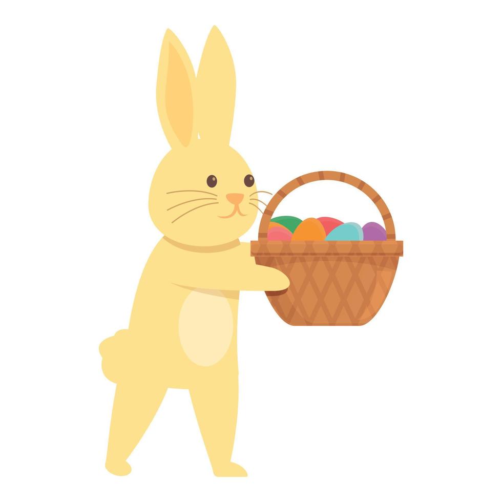 divertido icono de conejo de Pascua vector de dibujos animados. conejito lindo