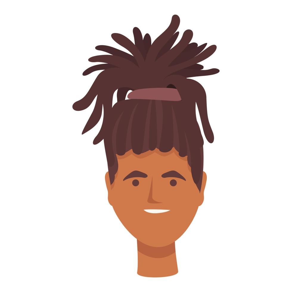 vector de dibujos animados de icono de peinado afro. pelo africano