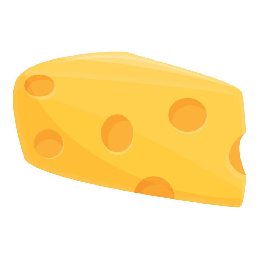 Protein cheese icon, cartoon style vector