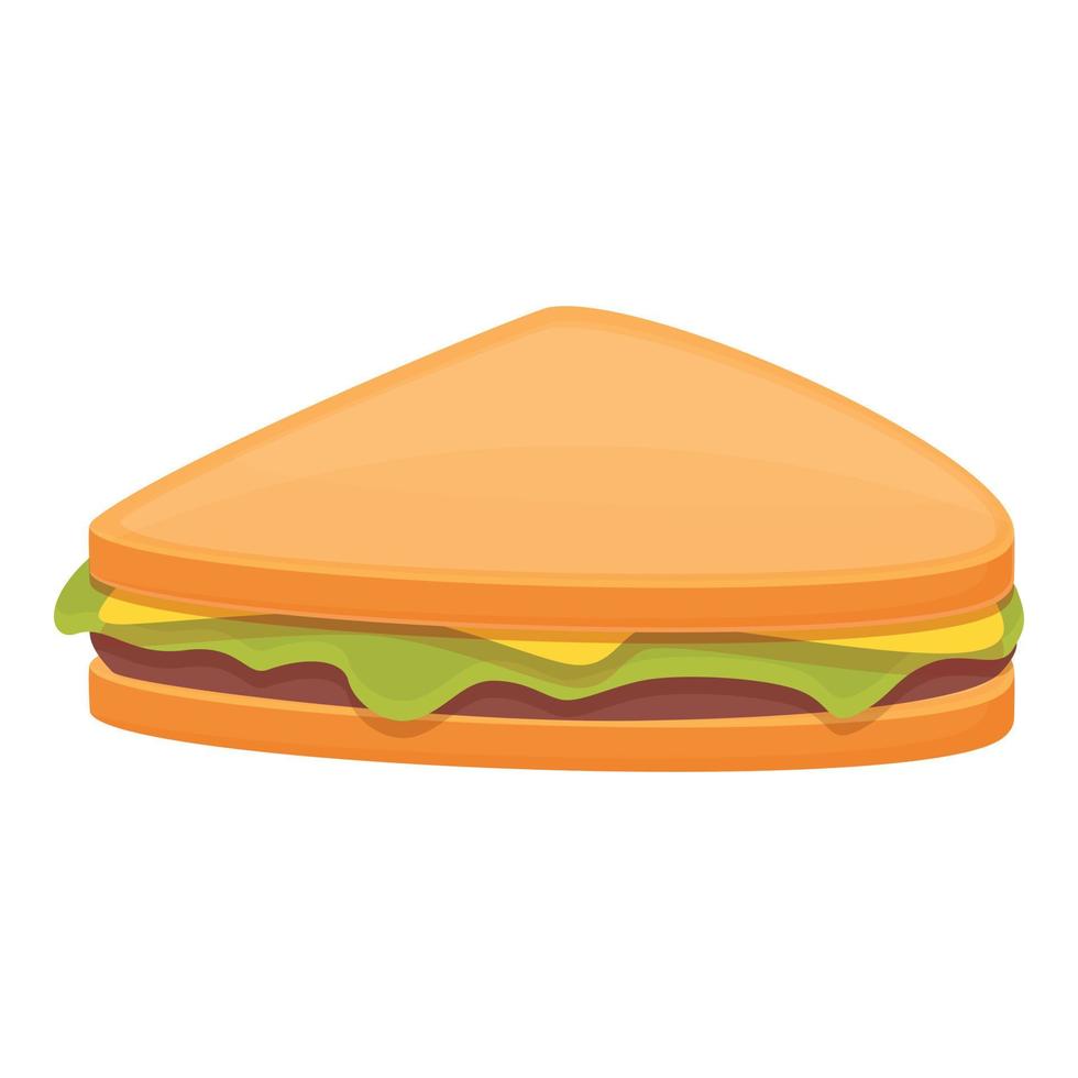 vector de dibujos animados de icono de sándwich. jamón de comida