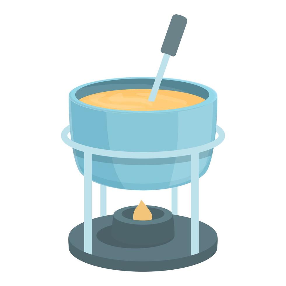 Fondue sauce icon cartoon vector. Cheese food vector