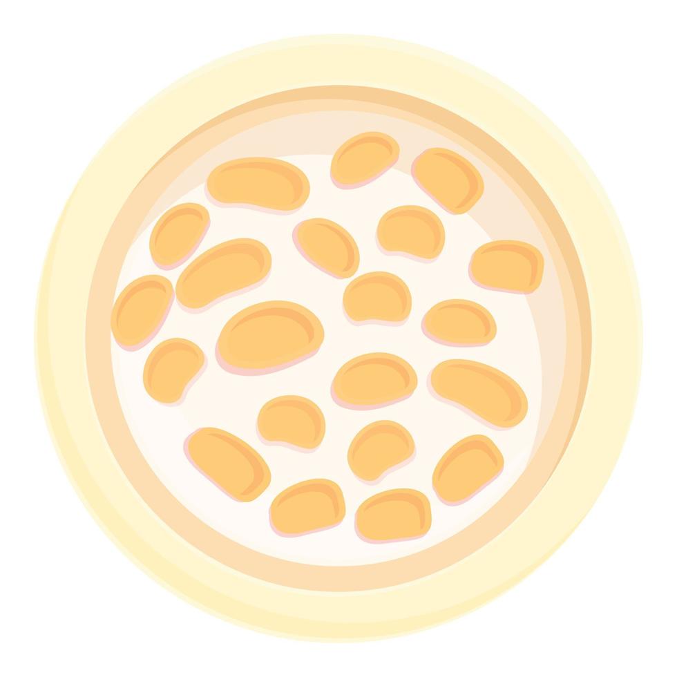 Porridge cereal breakfast icon cartoon vector. Milk bowl vector