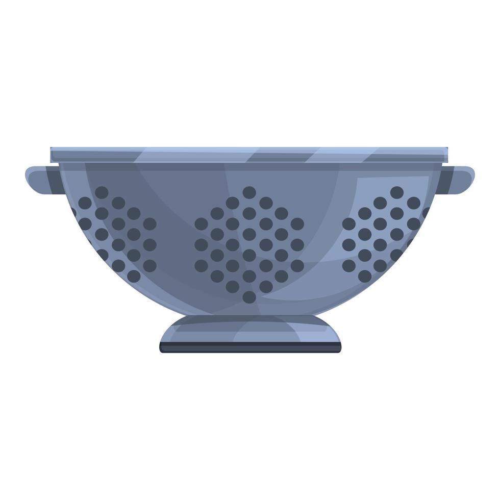 Filter colander icon cartoon vector. Recipe cook vector