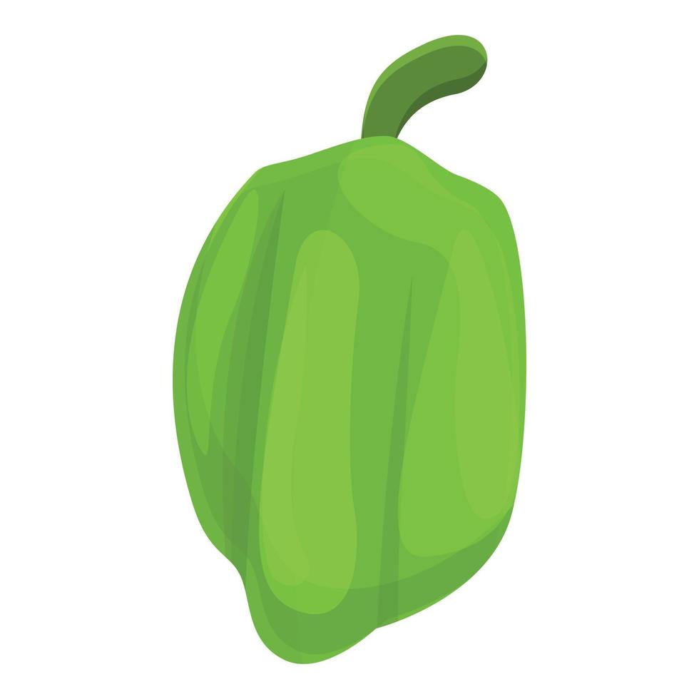 icono de pimentón verde, estilo de dibujos animados vector