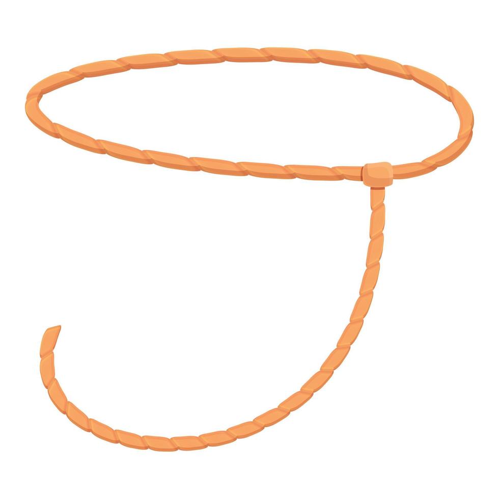 Loop lasso icon, cartoon style vector