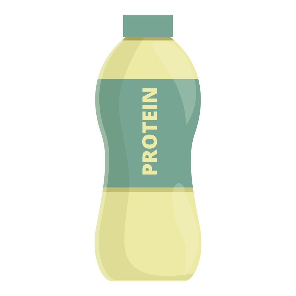 Protein bottle drink icon cartoon vector. Vegan food vector