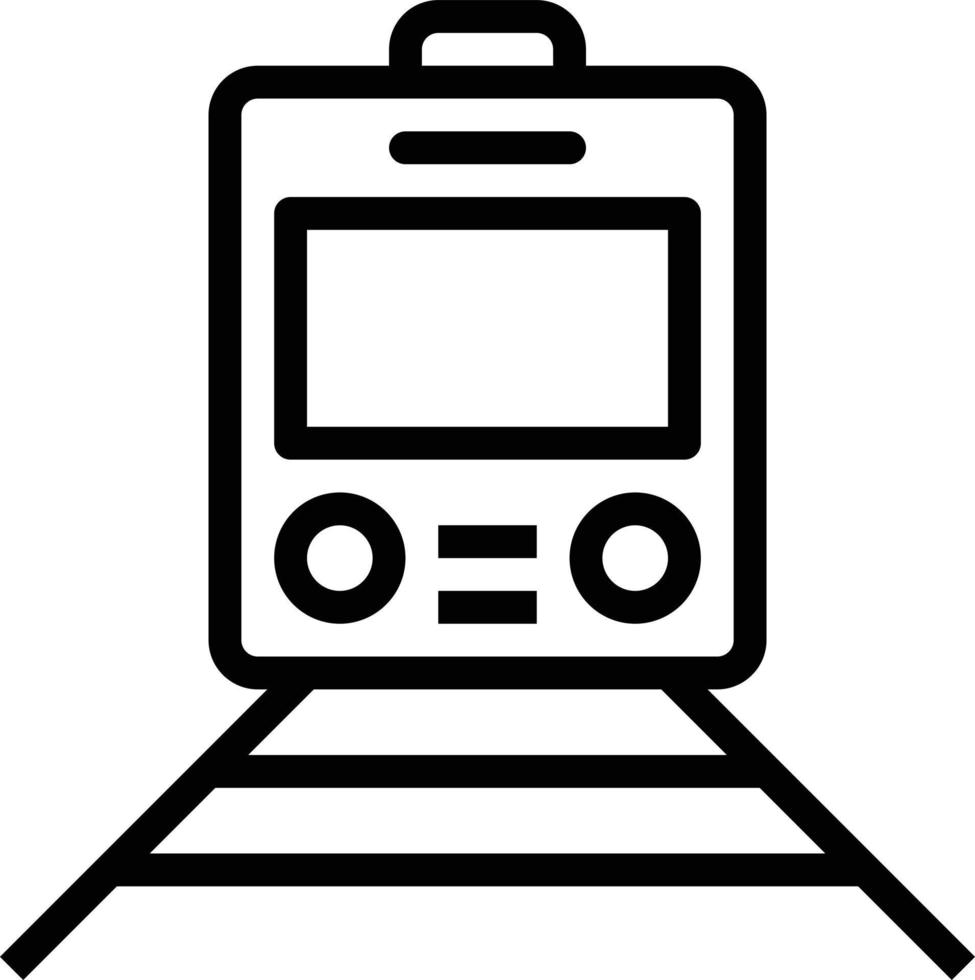 transporte tren ferrocarril transporte público metro - icono de contorno vector