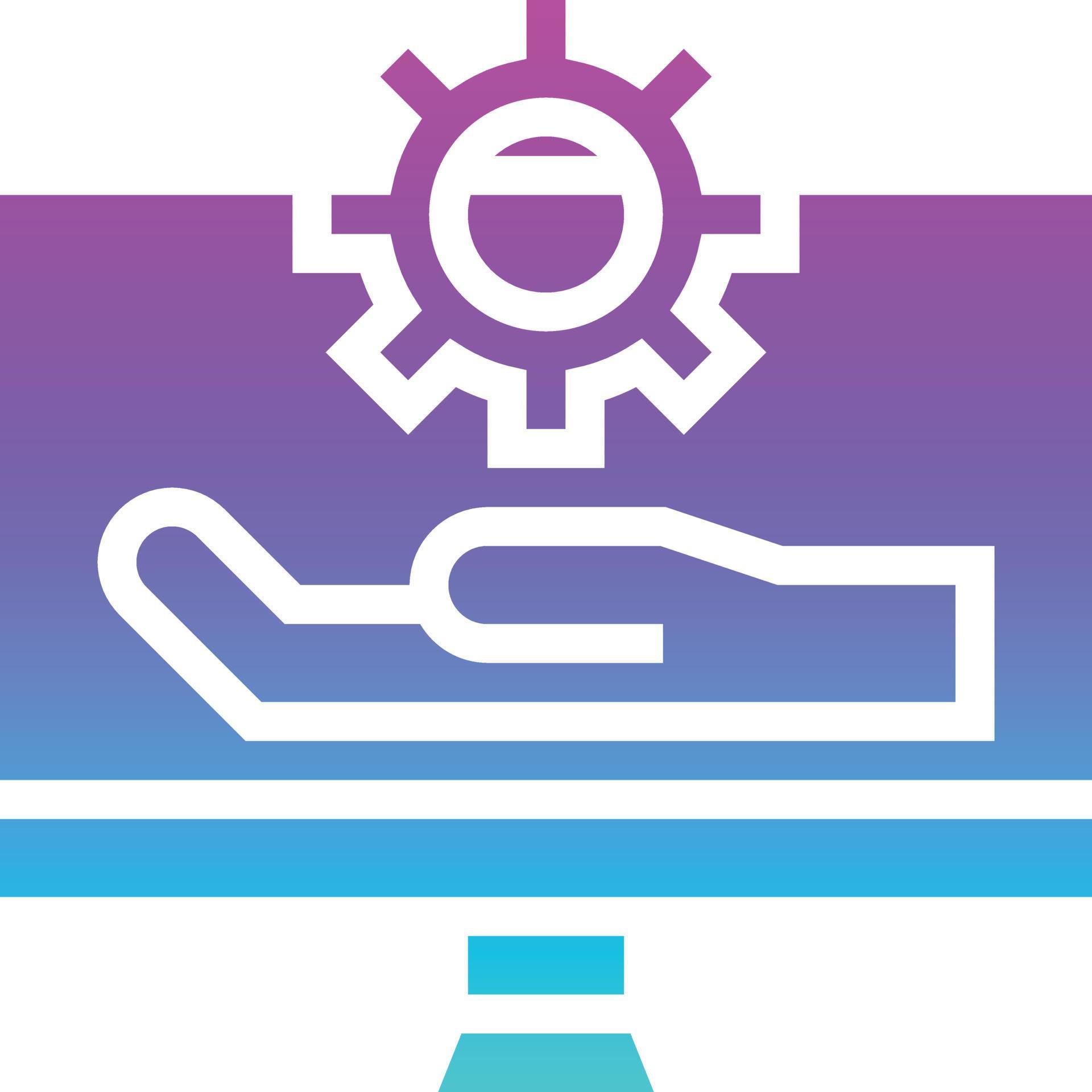 support customer care software development - gradient solid icon ...