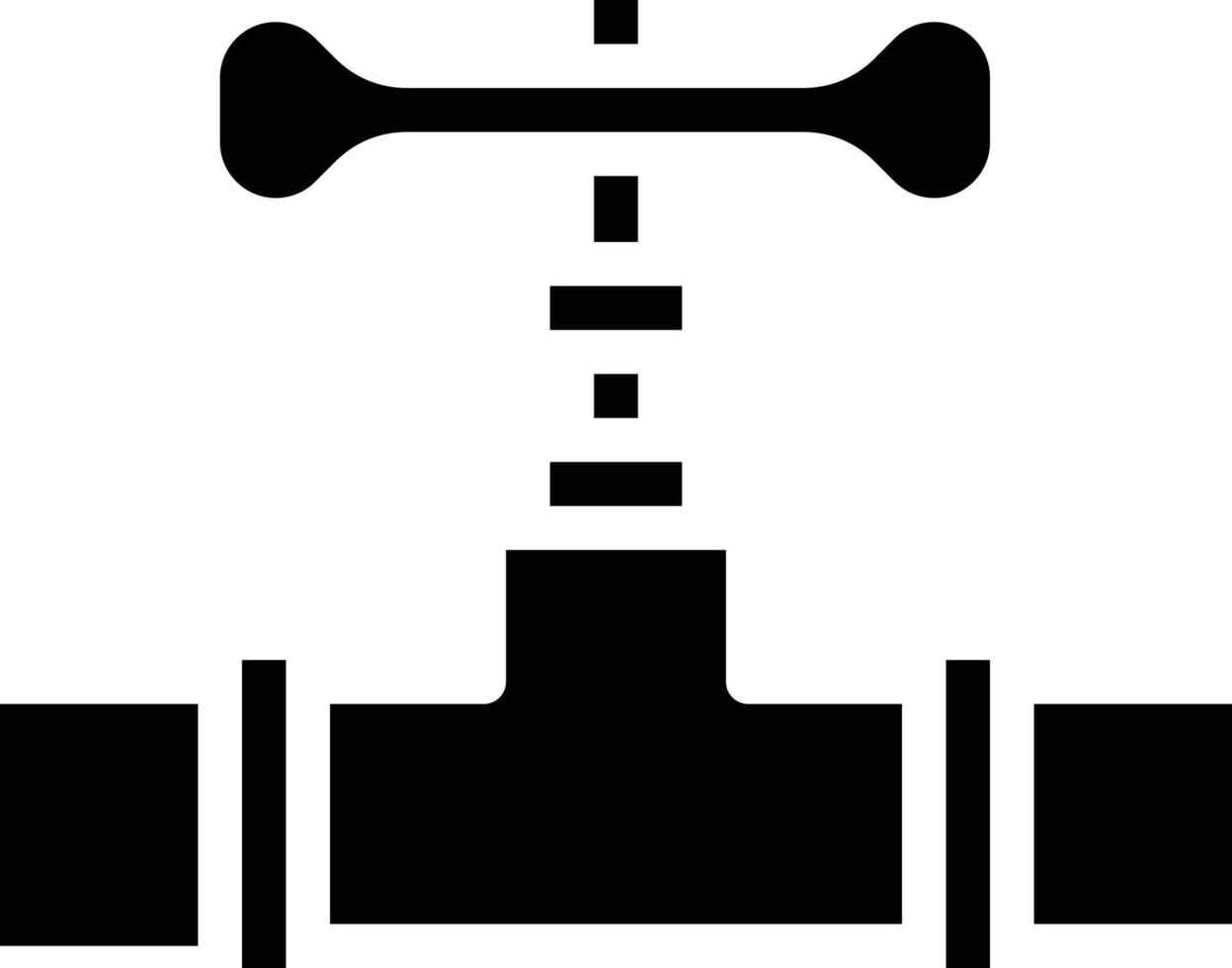 valve pipe construction - solid icon vector