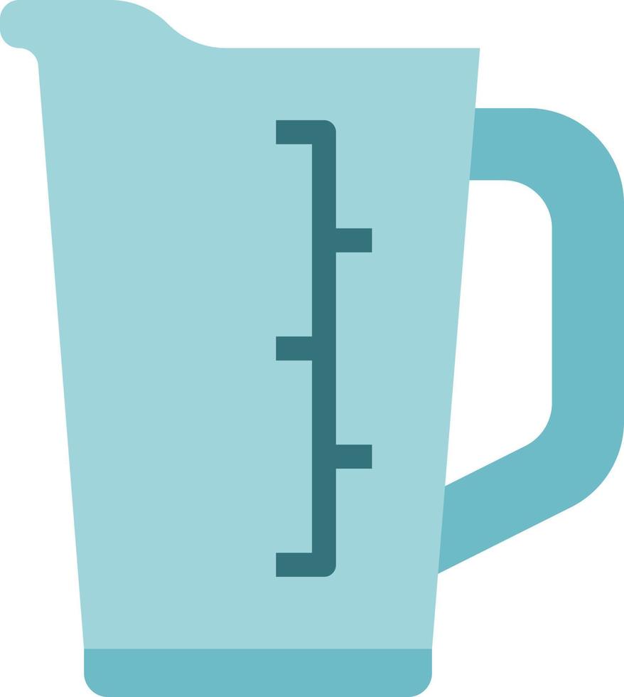 pitcher measurement jug jar kitchen - flat icon vector