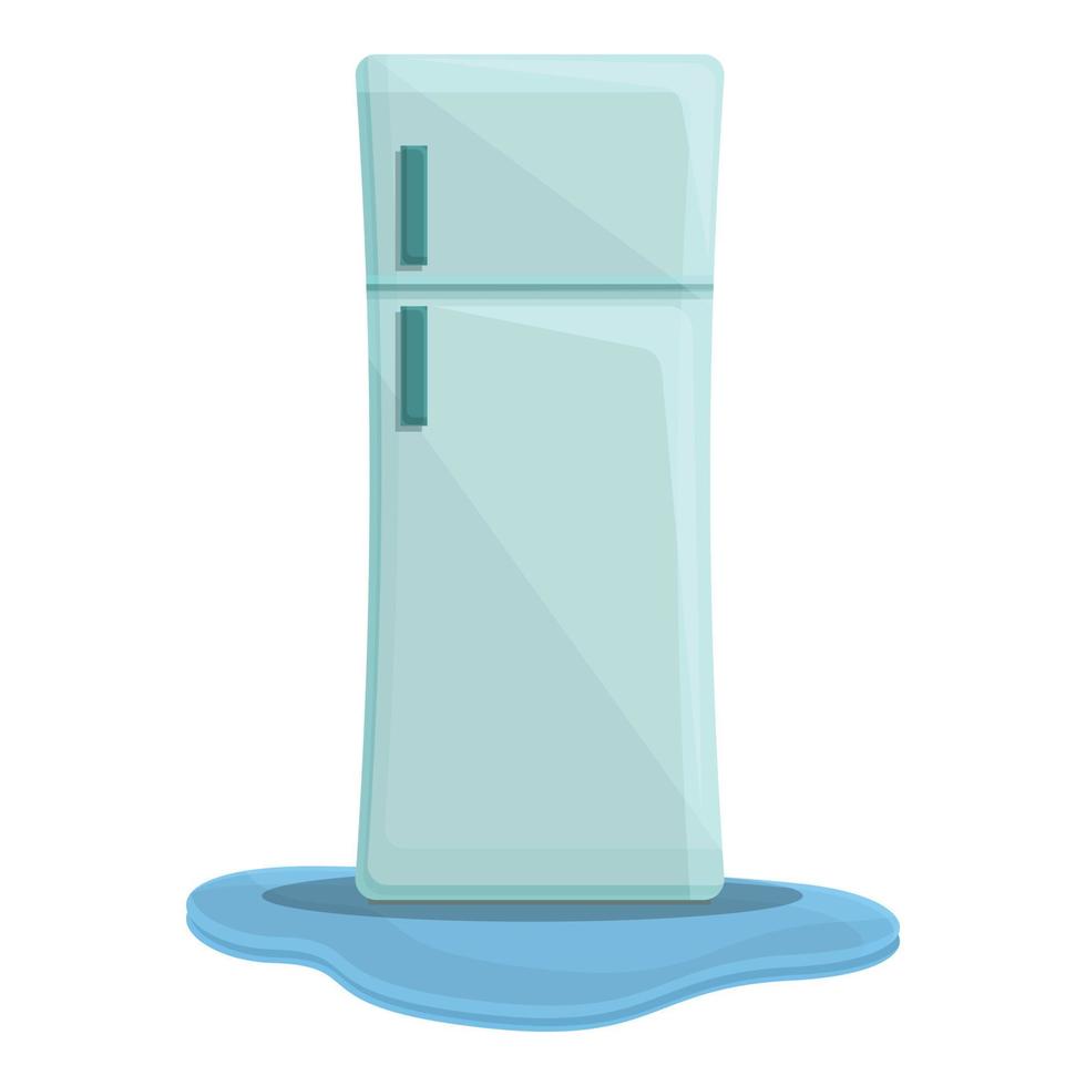 icono de reparación del refrigerador congelador, estilo de dibujos animados vector
