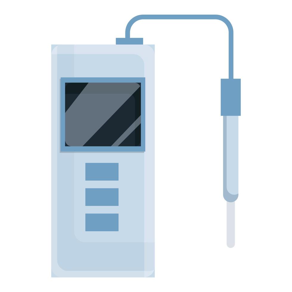 Ph meter icon, cartoon style vector