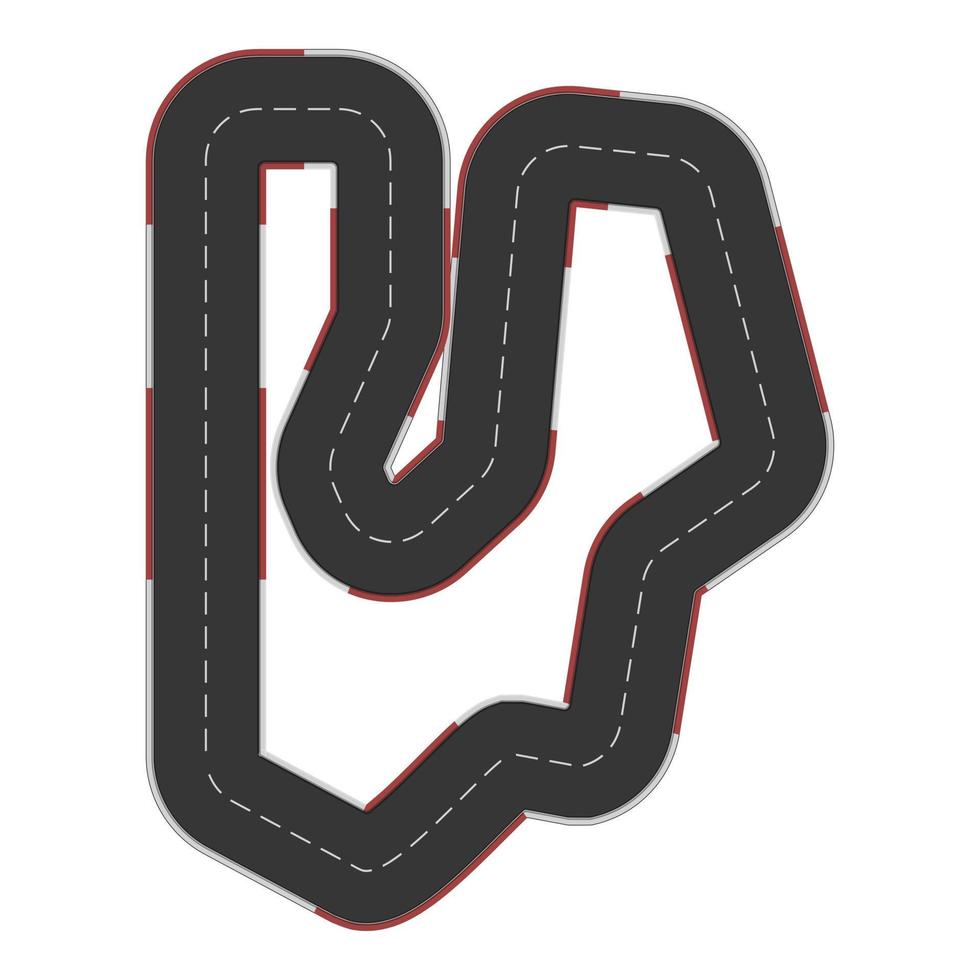 Formula racetrack icon cartoon vector. Car race vector