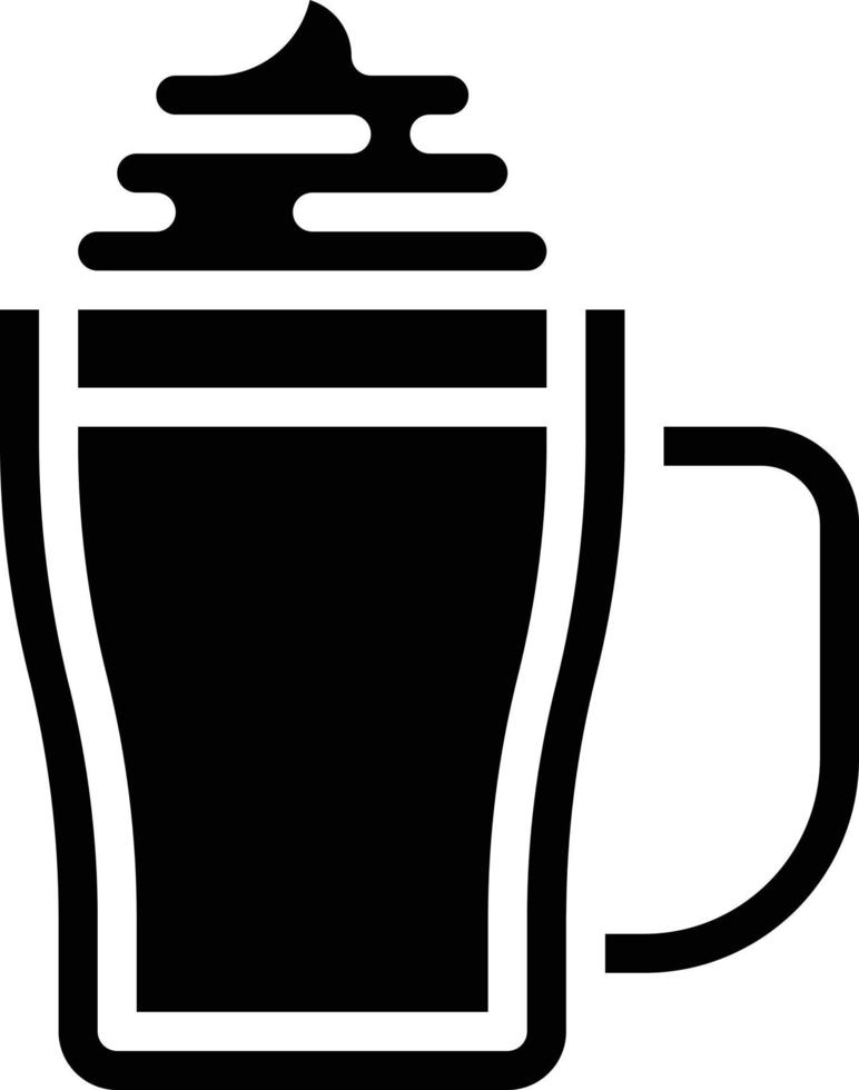 coffee cafe restaurant mocha latte - solid icon vector